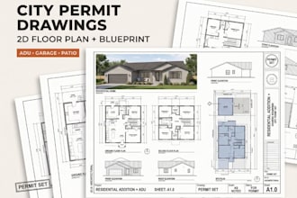 draft mep design, architectural and permit drawing