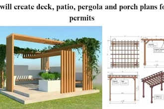 create deck, patio, pergola and porch plans for permits