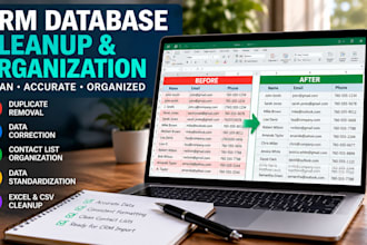clean, organize, and deduplicate your CRM database