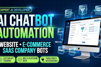 build ai customer support chatbot for your website,ecommerce stores,saas company