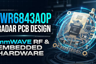 design iwr6843aop radar pcb , mmwave rf and embedded hardware