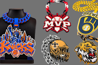design custom 3d hype chain turnover chain, necklace pendant jewelry 3mf stl