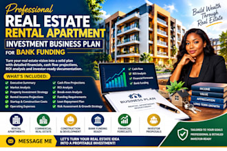write a real estate rental apartment investment business plan for bank funding