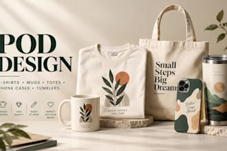 design pod tshirts, mug graphics, totes bags, phone case artwork, tumbler wraps
