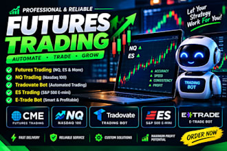 futures trading, nq trading, tradovate bot, es trading, e trade bot