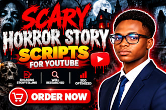 write scary paranormal horror story scripts for youtube