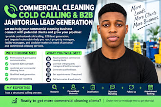 do commercial cleaning cold calling and b2b janitorial lead generation services