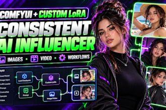 create ai influencer lora and consistent comfyui workflow for images and video