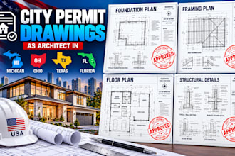 city permit drawings as architect in michigan, ohio, texas and florida