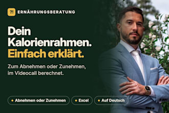 create your calorie plan to lose or gain weight in german