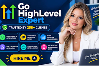 setup gohighlevel website, gohighlevel automation expert, sales funnel