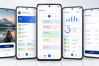 design play store screenshots for android apps with aso text and feature visuals