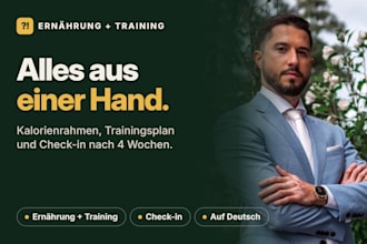 create your nutrition and workout plan as a complete system in german
