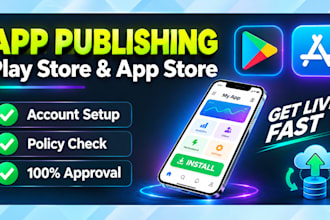publish, upload, or setup your android or ios app on google play store an