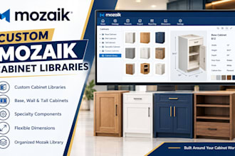 do custom cabinet libraries in mozaik