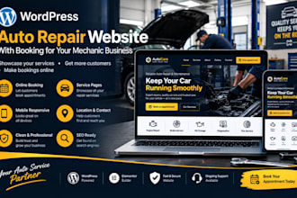 build an auto repair website with booking for your wordpress mechanic business