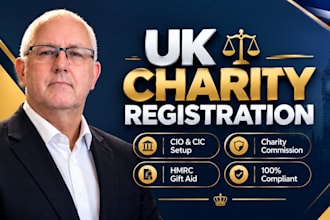 register UK charity with charity commission, setup cio and grants