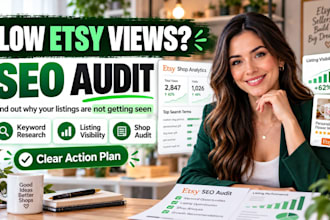 audit your etsy shop seo to uncover low views and poor listing visibility