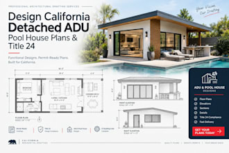 dand title 24esign california detached adu pool house plans