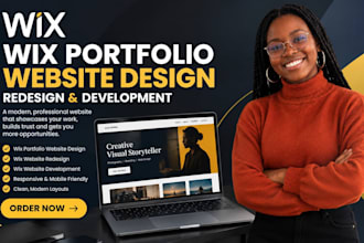build wix portfolio website design wix website redesign wix website development