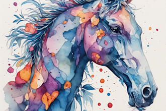draw watercolour illustration for anything