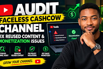 audit faceless cashcow channel fix reused content and monetization issues
