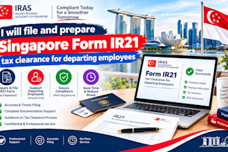 file and prepare singapore form ir21 tax clearance for departing employees