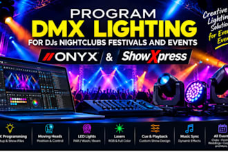 program dmx lighting for djs nightclubs festivals and events onyx and showxpress