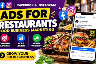 run food business ads, restaurant marketing and facebook instagram campaigns