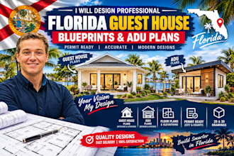 design professional florida guest house blueprints and adu plans