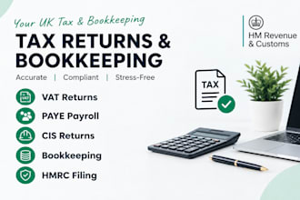 handle hmrc vat, paye and cis tax returns and bookkeeping