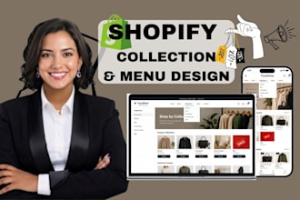 setup shopify product variants, shopify collection pages,and navigation