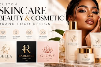 create a luxury skincare, beauty and cosmetic brand logo