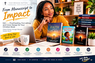 christian book editing, formatting, proofreading and christian book cover design