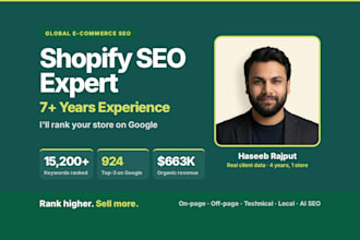 be your shopify seo expert