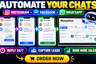 setup manychat automation chatbot for instagram facebook and whatsapp