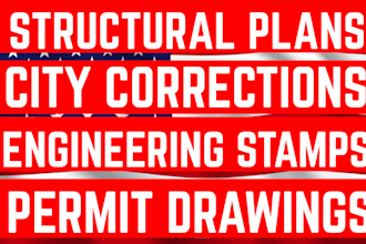 provide michigan structural engineering permit drawing and michigan review stamp