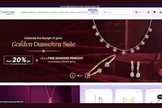 design jewelry ecommerce website, fashion store, necklace, jewelry shopify store