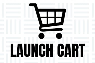 design launch cart store with winning products