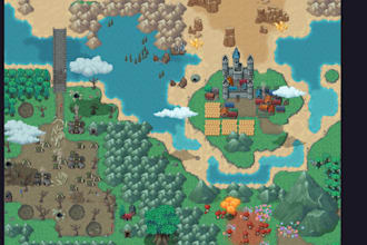 create pixel art biome tilesets for rpg maker, indie games and overworld maps