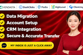 migrate client account data in vendasta dashclicks podio gohighlevel clientjoy