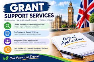 do grant research, grant writing and nonprofit grant application