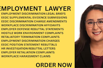 be your employment lawyer for hostile work environment claims and eeoc rebuttals