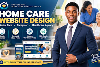 home care website, senior care, elderly care n healthcare website, homecare logo