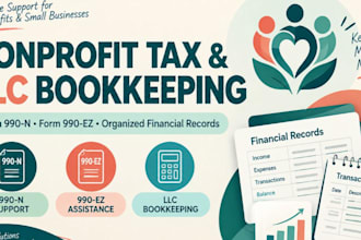 assist with nonprofit tax filing and small llc bookkeeping