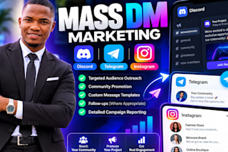manage discord mass dm, telegram mass dm and instagram outreach
