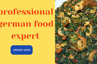 tutor you how to cook all kind of german food recipe
