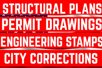 provide utah structural engineering permit drawing and utah review stamp