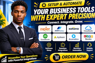setup zapier mrpeasy katana cloudsuite quickbooks aptean acumatica zohobooks