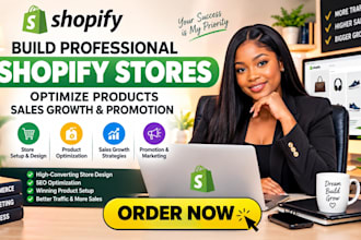 build professional shopify stores optimize products  sales growth promotion